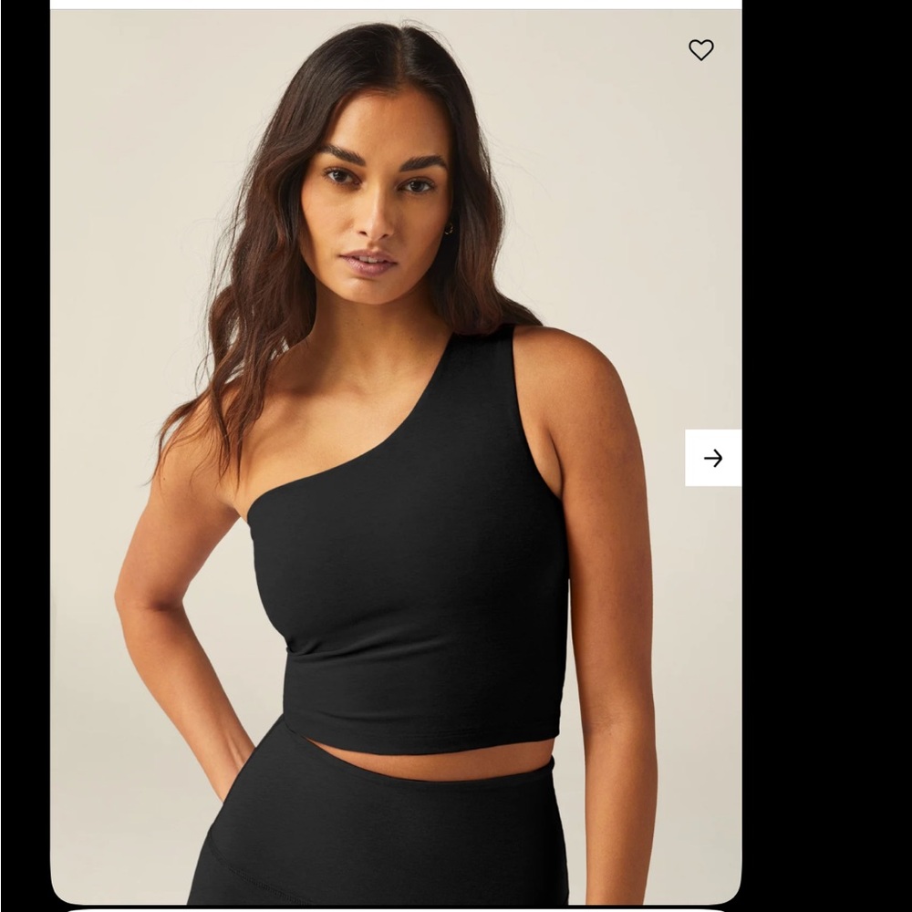 NWT Beyond Yoga Spacedye The Bold Shoulder Cropped Tank- Darkest Night- M
